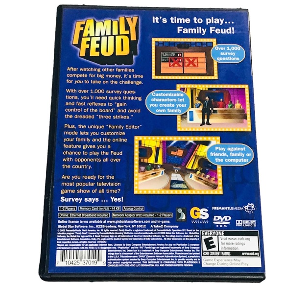 PlayStation 2 PS2 Family Feud Video Game - Picture 3 of 3